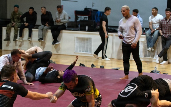 Mixed martial artists host event at Camp Bondsteel for KFOR troops