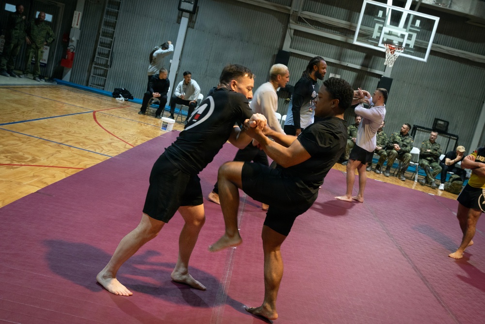 Mixed martial artists host event at Camp Bondsteel for KFOR troops
