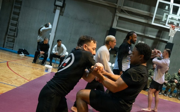 Mixed martial artists host event at Camp Bondsteel for KFOR troops