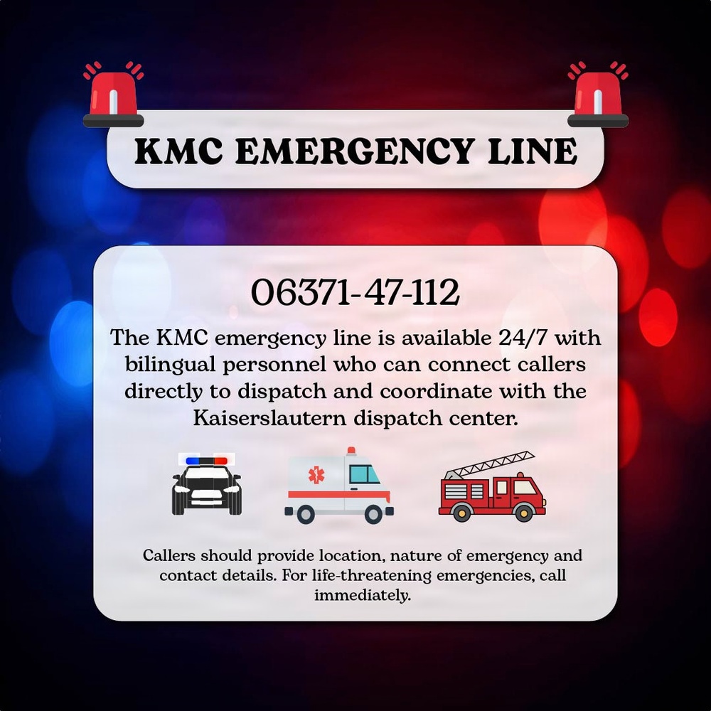 Kaiserslautern Military Community Emergency Line Graphic