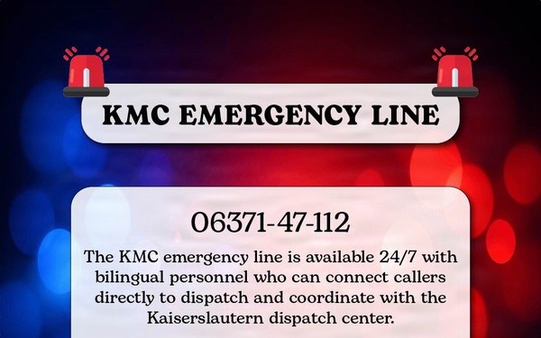 Kaiserslautern Military Community Emergency Line Graphic