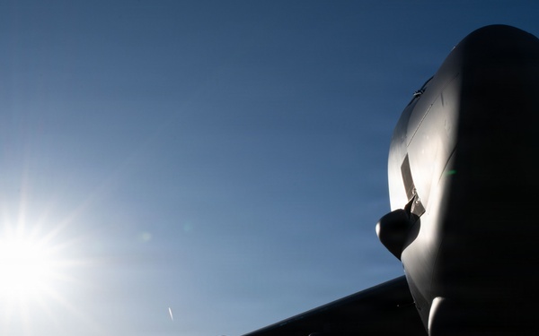 Lancer and Stratofortress Bombers depart for conditioning flight