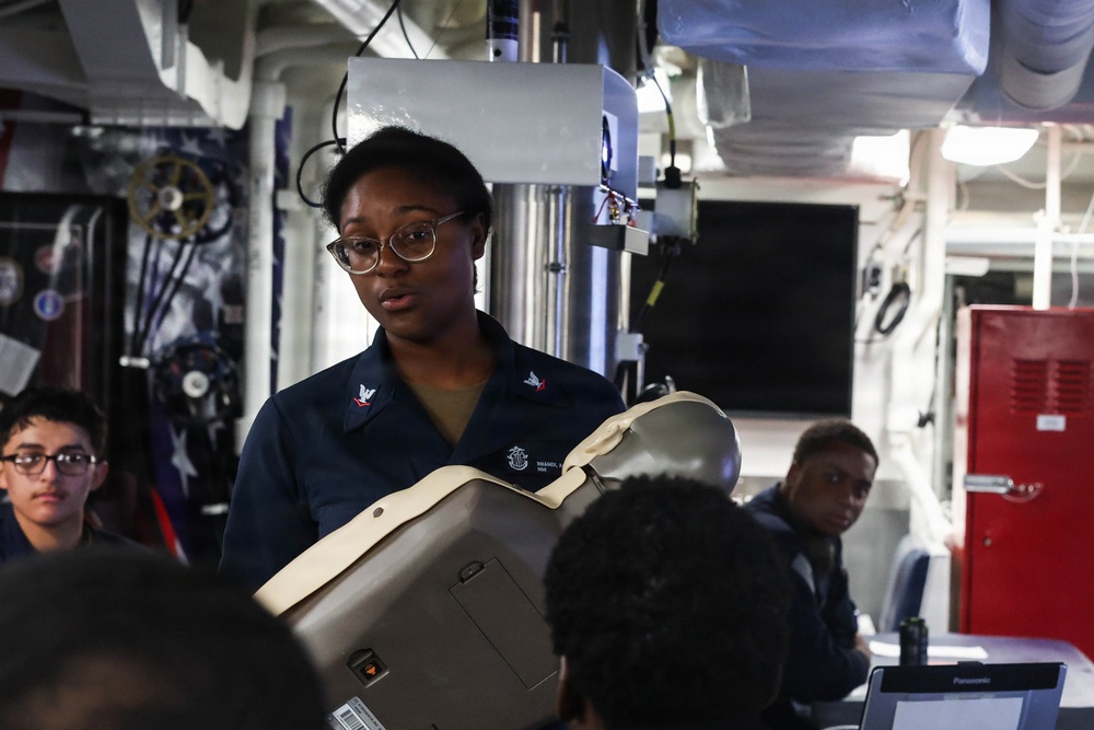 USS Carl M. Levin CPR Training