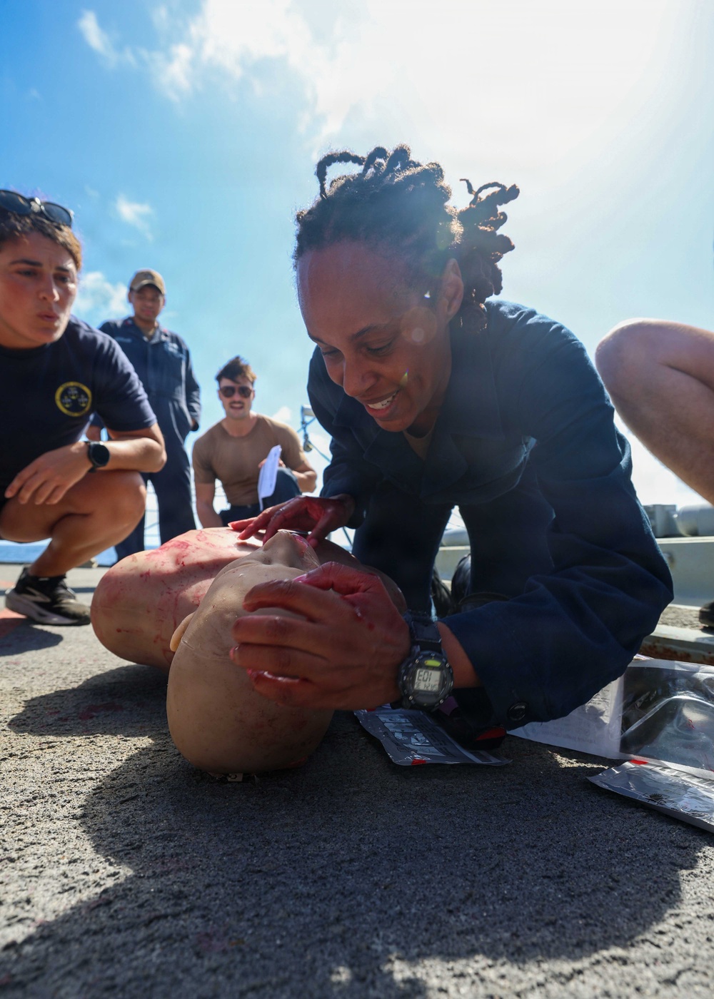 Mass casualty drill held on USS Lake Erie (CG 70)