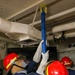 Sailors use metal shoring for damage control drill onboard USS Lake Erie (CG 70)
