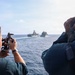 USS Lake Erie (CG 70) conducts a replenishment-at-sea with USNS Robert E. Peary (T-AKE 5)