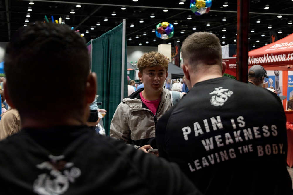 Marines at Oklahoma City Memorial Marathon Health and Fitness Expo