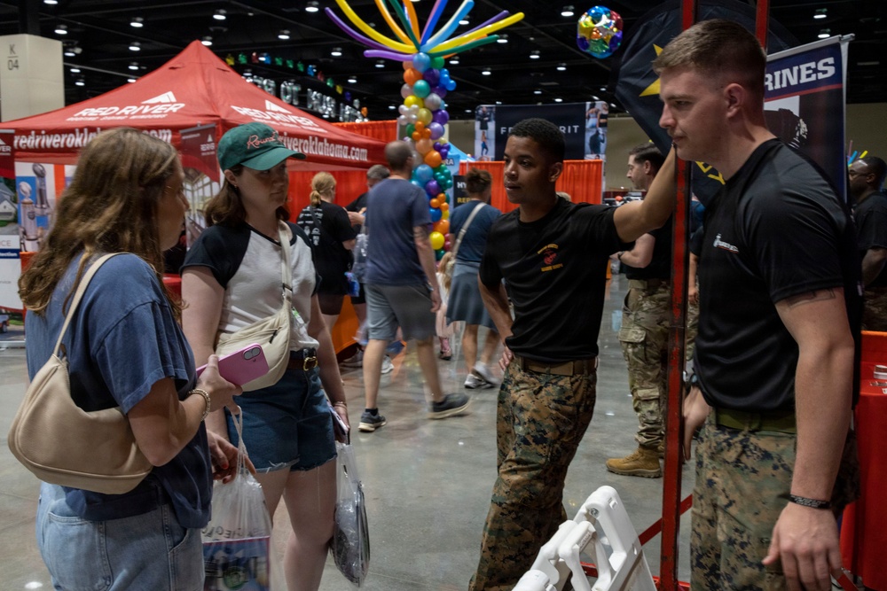 Marines at Oklahoma City Memorial Marathon Health and Fitness Expo