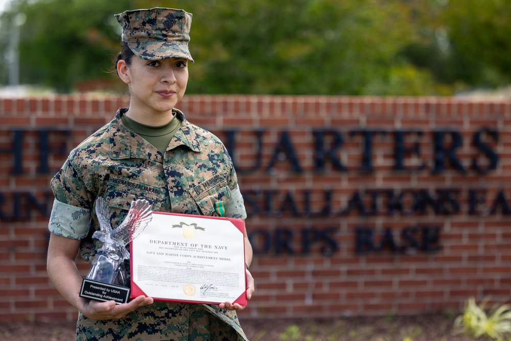 Lance Cpl. Hernandez Alvarado Named 2025 MCIEAST Marine of the Year