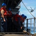 USS Lake Erie (CG 70) conducts a replenishment-at-sea with USNS Robert E. Peary (T-AKE 5)