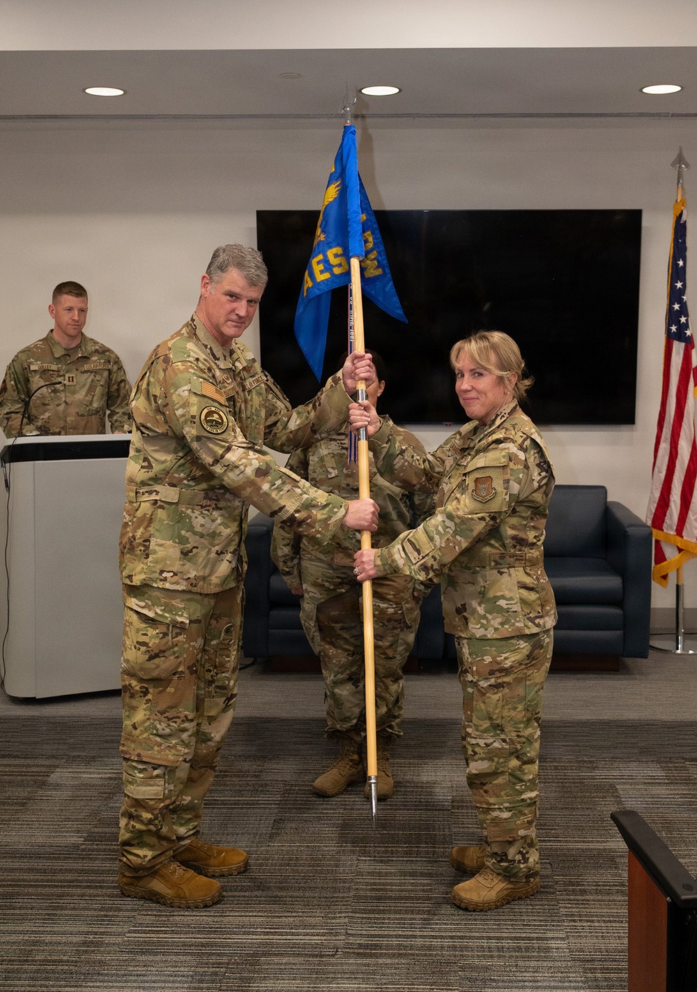 Lt. Col. Lambert assumes command of the 914th AES