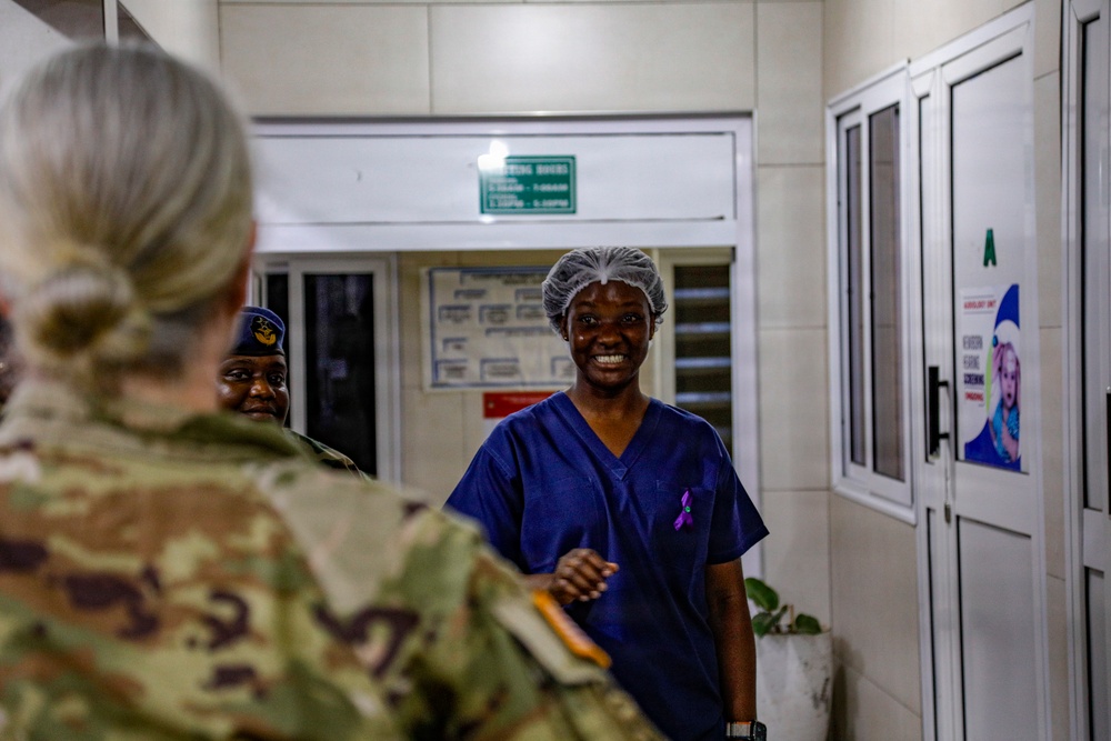 AL26 MEDREX DVs tour 37th Military Hospital, Ghana