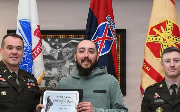 Fort Drum honors high performers during Civilians of the Quarter ceremony