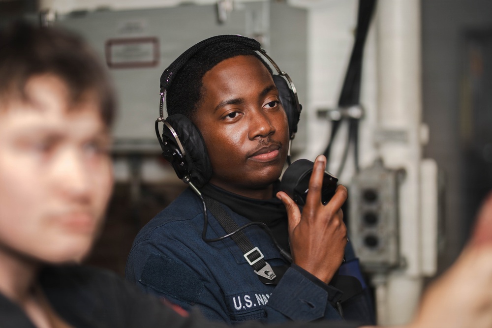 Ike conducts flight deck certification in the Atlantic Ocean