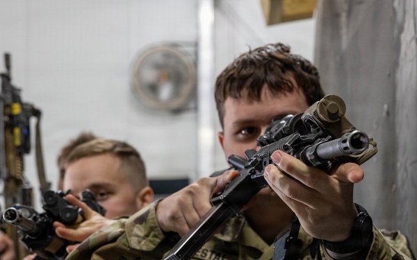 U.S. and Norwegian soldiers conduct close-quarters battle training in Lithuania