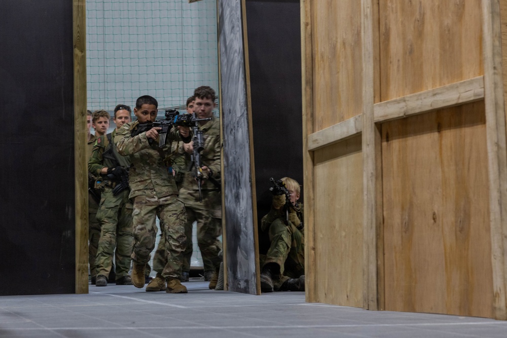 U.S. and Norwegian soldiers conduct close-quarters battle training in Lithuania