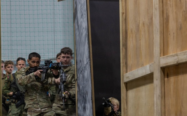 U.S. and Norwegian soldiers conduct close-quarters battle training in Lithuania