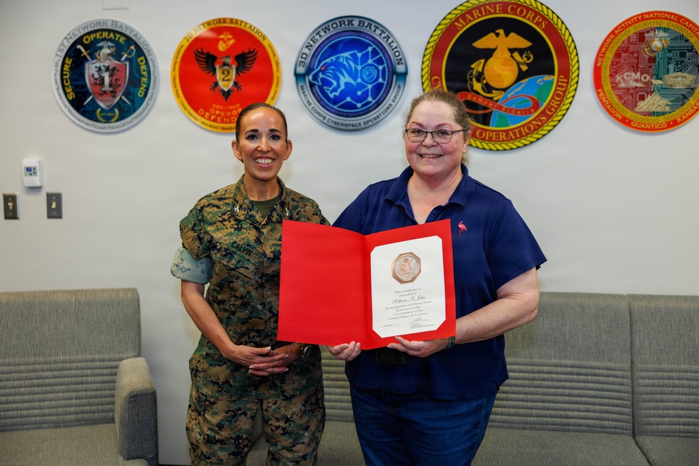 MCCOG presents Awards during Monthly Formation