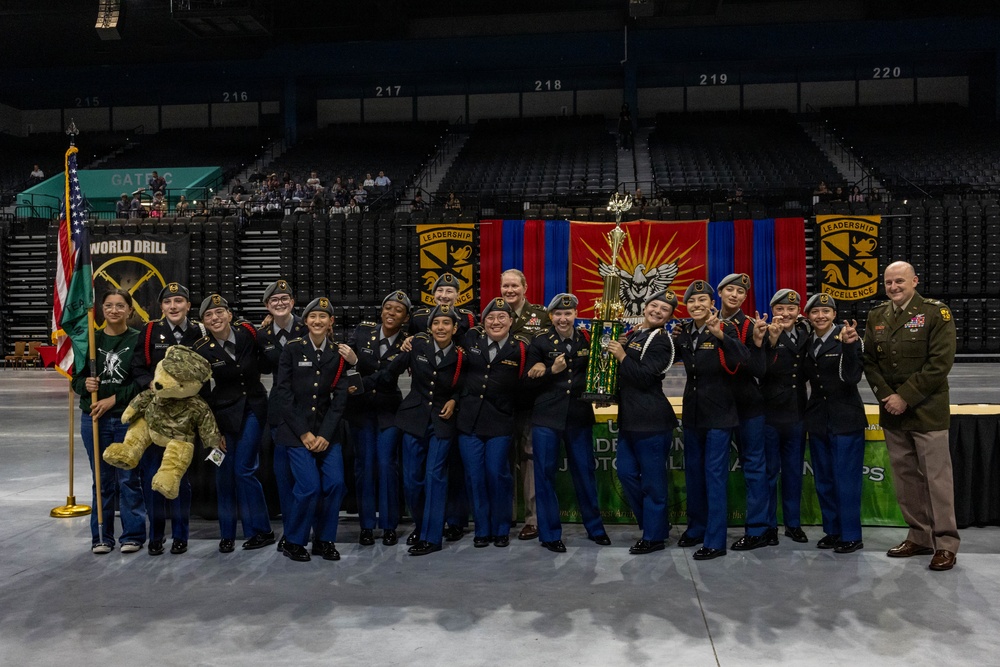Ronald Reagan High School wins two championship titles at Army JROTC National Drill Competition