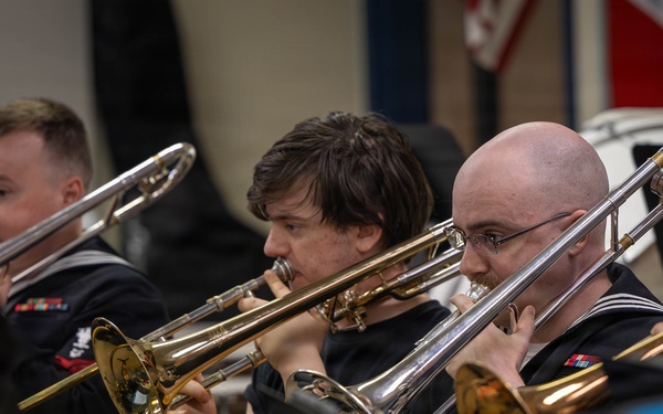 Navy Band Northwest attends a Jazz Clinic at Juneau-Douglas High School