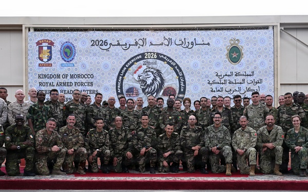 US service members participate in multinational academics during African Lion 26