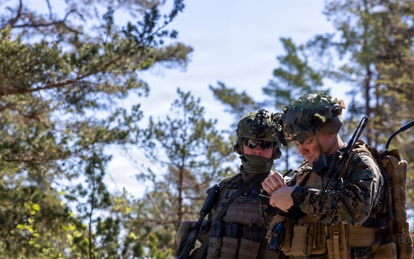 U.S. Marines, Airmen, Swedish Armed Forces execute dry-fire training with Finnish F-18s