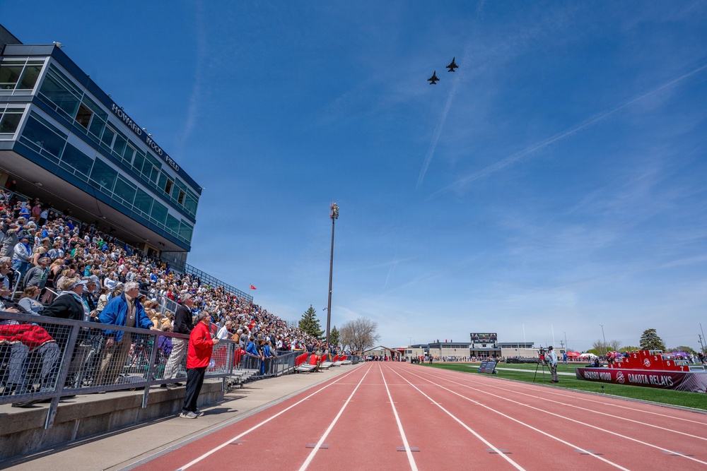 114th Fighter Wing conducts flyover for 101st Annual Howard Wood Dakota Relays