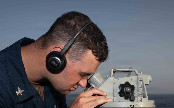USS Pinckney Sailors Stand Watch