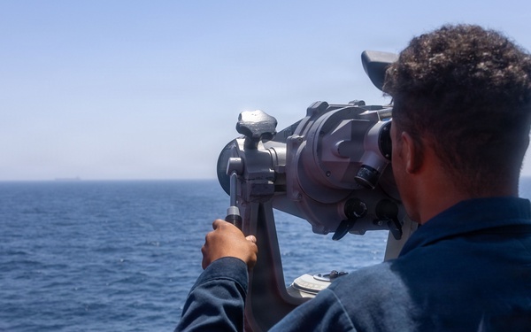 USS Rafael Peralta Enforces Maritime Blockade