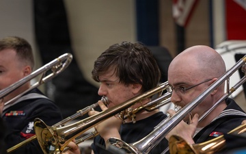 Navy Band Northwest attends a Jazz Clinic at Juneau-Douglas High School