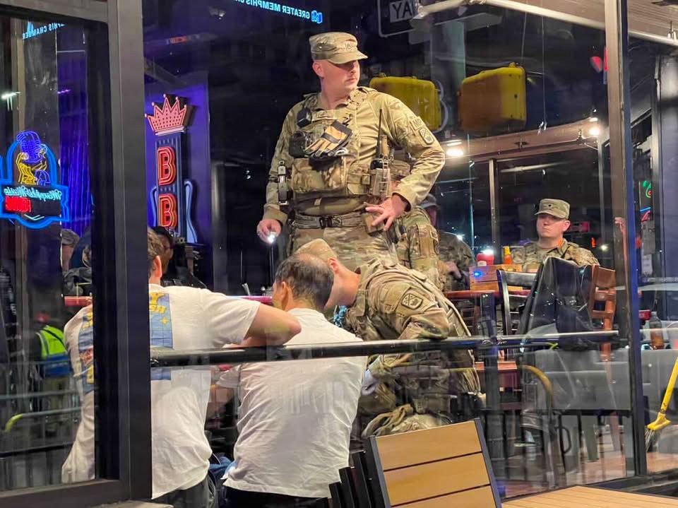 Tennessee Army National Guard troops provide medical aid