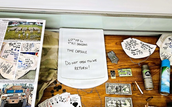 Artifacts from 617th Military Police Company time capsule discovered at Fort McCoy now on display at Fort McCoy History Center