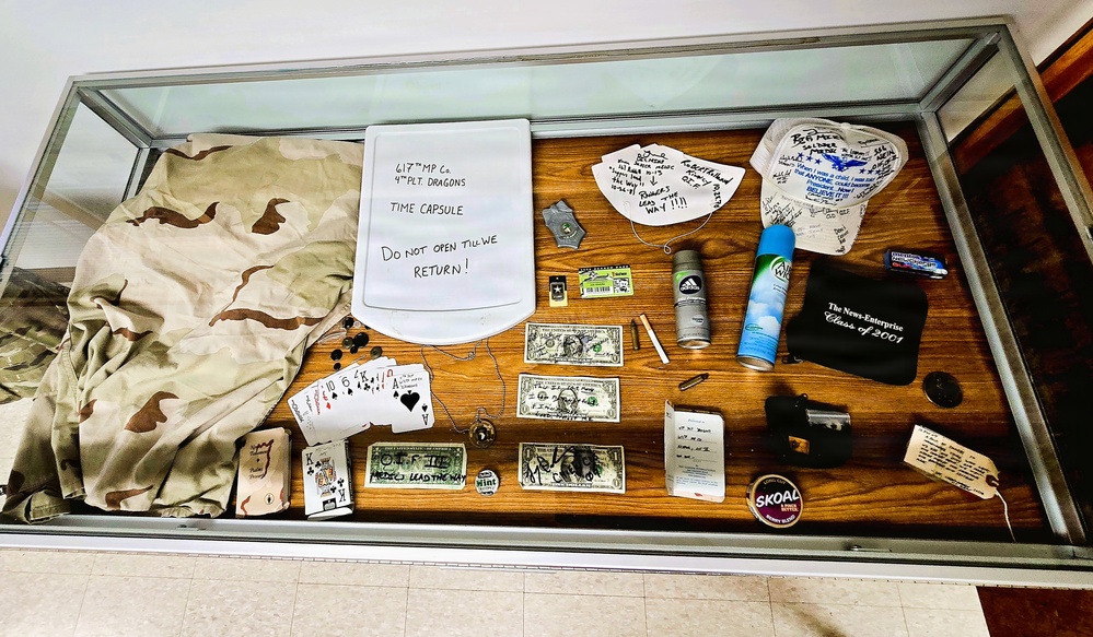Artifacts from 617th Military Police Company time capsule discovered at Fort McCoy now on display at Fort McCoy History Center