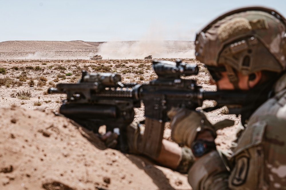 Sky Soldiers participating in African Lion 26 counterattack lane validate emerging breach tactics with robotic systems