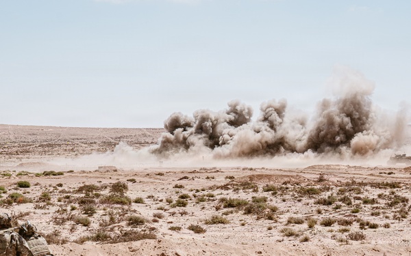 Sky Soldiers participating in African Lion 26 counterattack lane validate emerging breach tactics with robotic systems