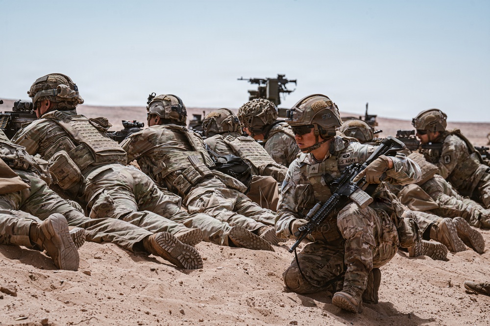 Sky Soldiers participating in African Lion 26 counterattack lane validate emerging breach tactics with robotic systems