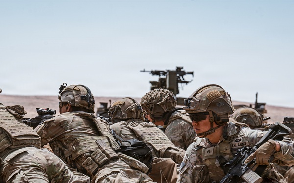 Sky Soldiers participating in African Lion 26 counterattack lane validate emerging breach tactics with robotic systems