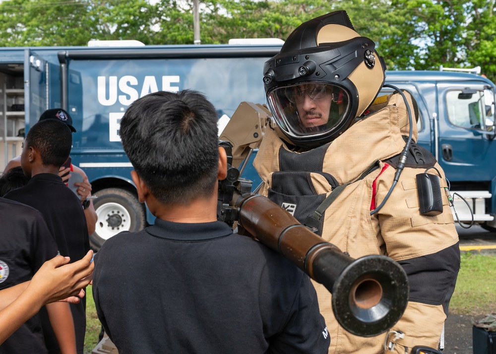 36th CES EOD team participates in Agueda I. Johnston Middle School Career Day