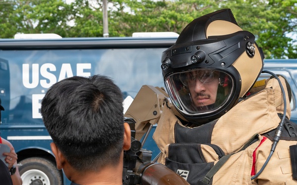 36th CES EOD team participates in Agueda I. Johnston Middle School Career Day