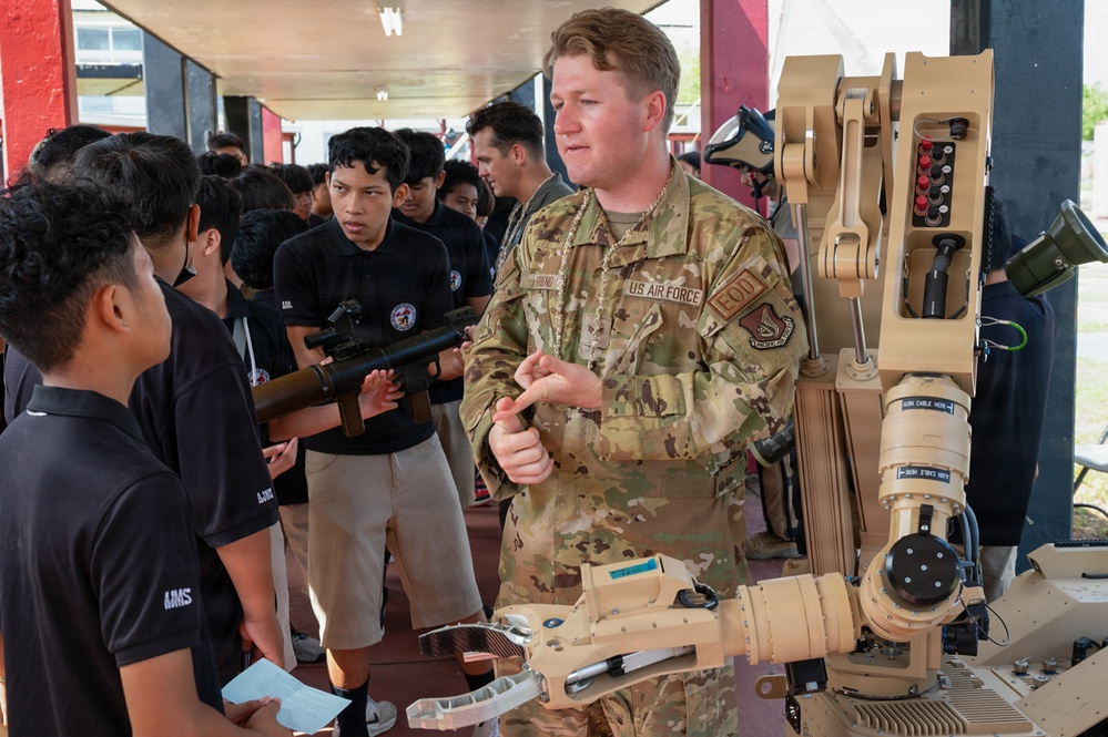 36th CES EOD team participates in Agueda I. Johnston Middle School Career Day