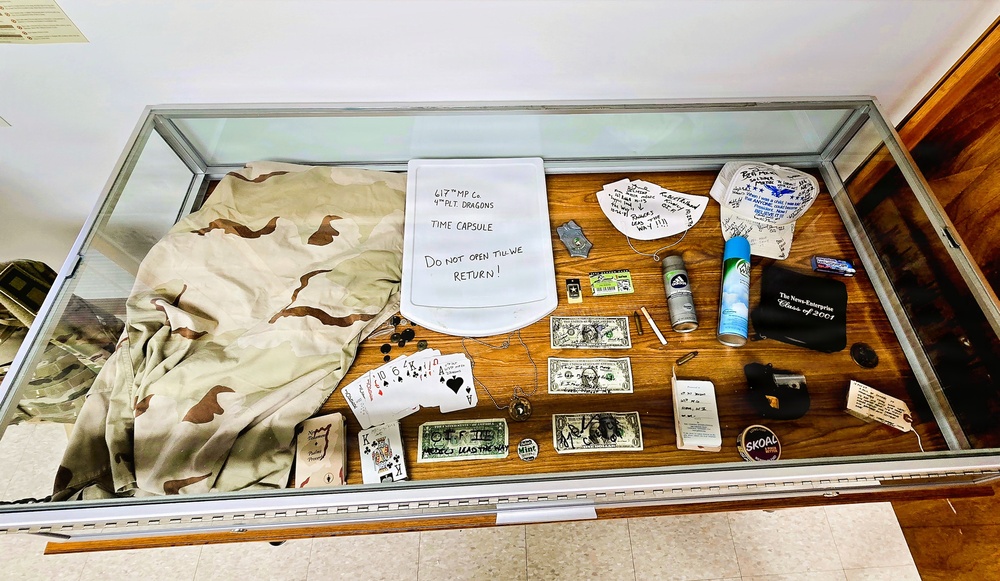 Artifacts from 617th Military Police Company time capsule discovered at Fort McCoy now on display at Fort McCoy History Center