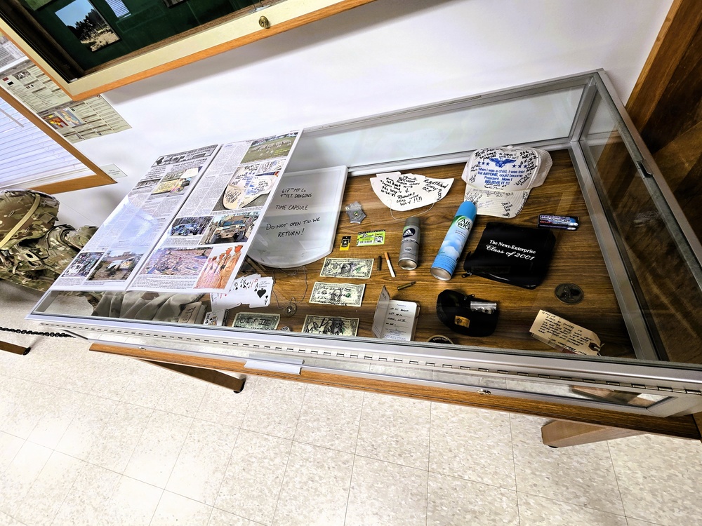 Artifacts from 617th Military Police Company time capsule discovered at Fort McCoy now on display at Fort McCoy History Center