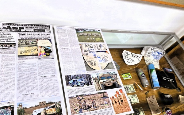 Artifacts from 617th Military Police Company time capsule discovered at Fort McCoy now on display at Fort McCoy History Center