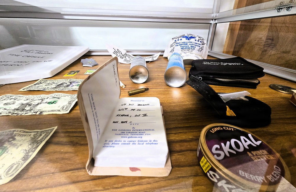 Artifacts from 617th Military Police Company time capsule discovered at Fort McCoy now on display at Fort McCoy History Center