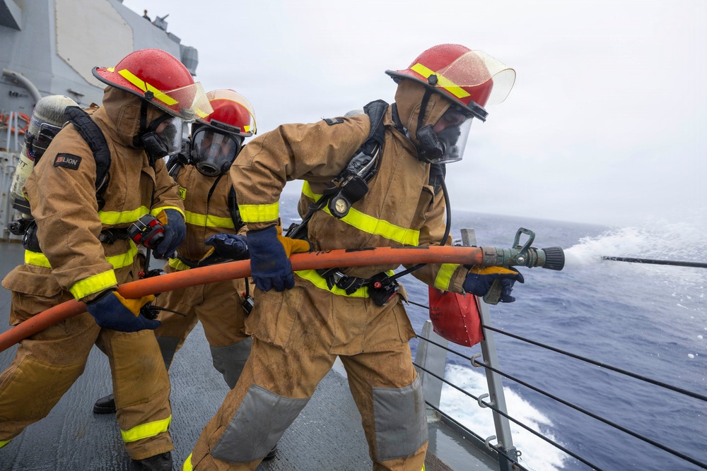 USS Fitzgerald Fire Drill
