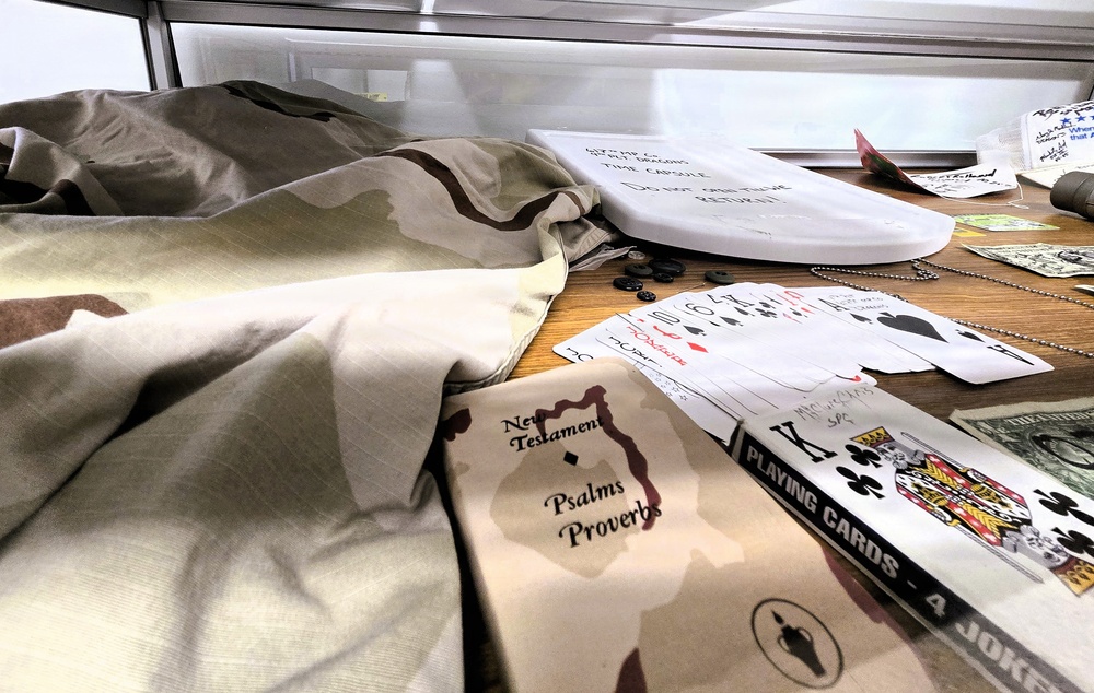 Artifacts from 617th Military Police Company time capsule discovered at Fort McCoy now on display at Fort McCoy History Center