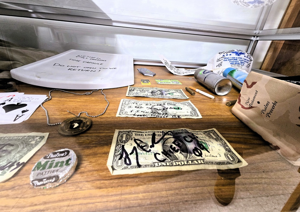 Artifacts from 617th Military Police Company time capsule discovered at Fort McCoy now on display at Fort McCoy History Center