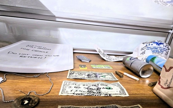 Artifacts from 617th Military Police Company time capsule discovered at Fort McCoy now on display at Fort McCoy History Center