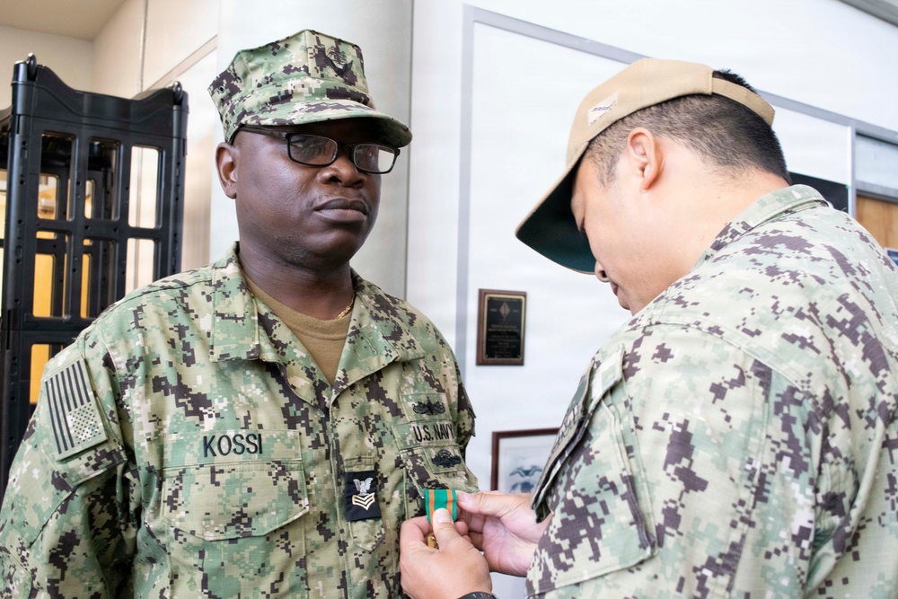 Navy Reserve Center Miami Honors Retiring Sailor LS1 Kokou Kossi