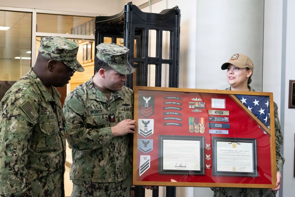Navy Reserve Center Miami Honors Retiring Sailor LS1 Kokou Kossi